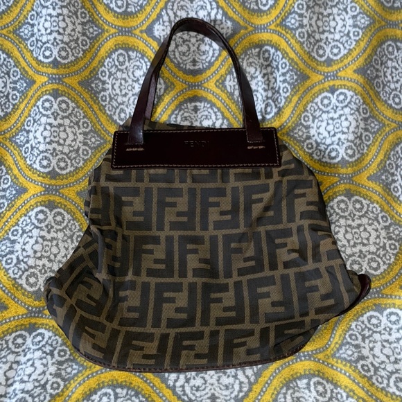 Mini fendi Zucca nylon tote bag - Picture 1 of 13